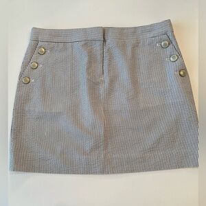 J. CREW SKIRT NAVY AND WHITE VERTICAL STRIPES